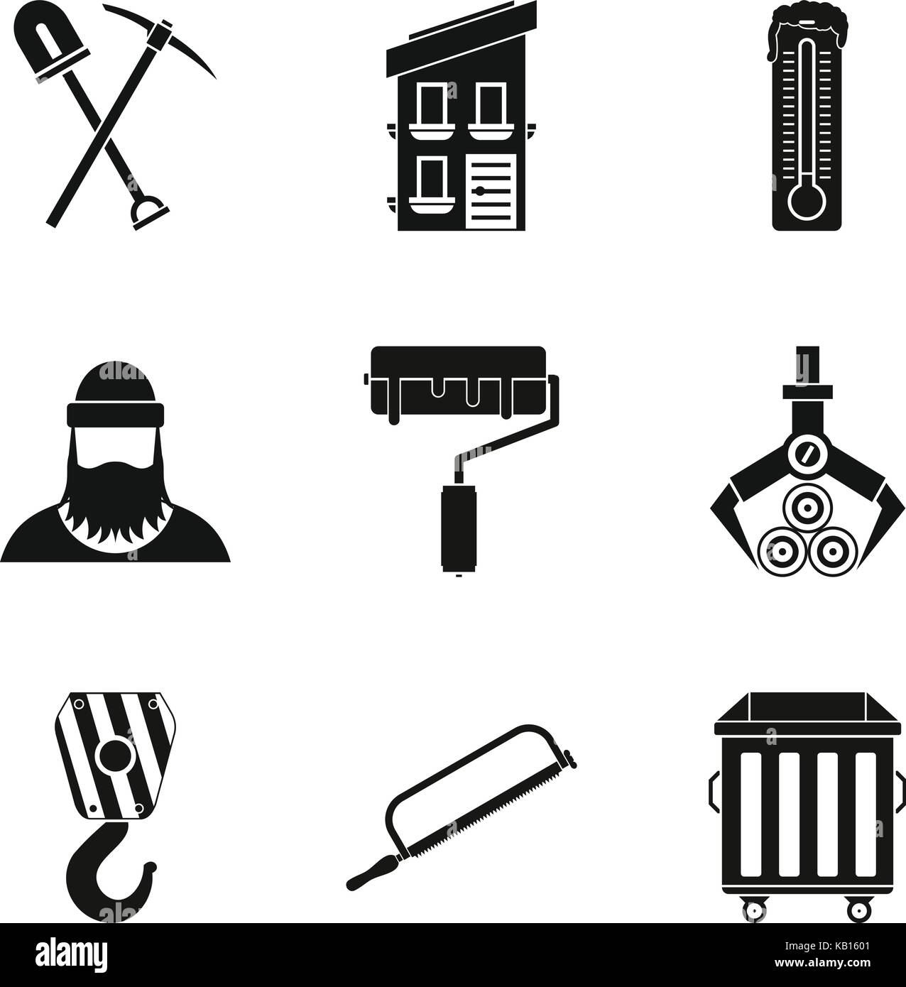 Warehouse equipment icons set, simple style Stock Vector Image & Art ...