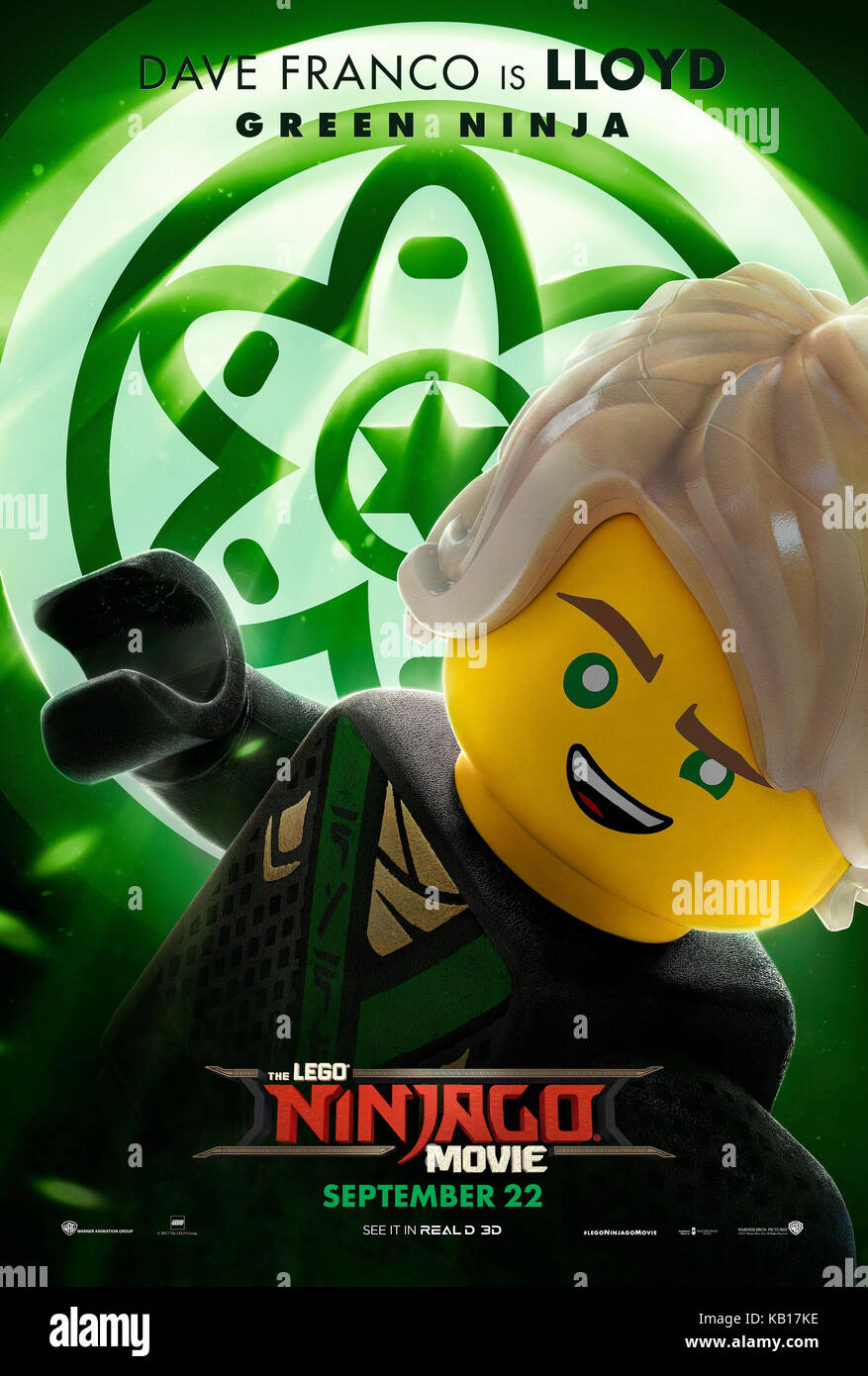 THE LEGO NINJAGO MOVIE, US character poster, Lloyd (voice: Dave Franco),  2017. ©Warner Bros./courtesy Everett Collection Stock Photo - Alamy