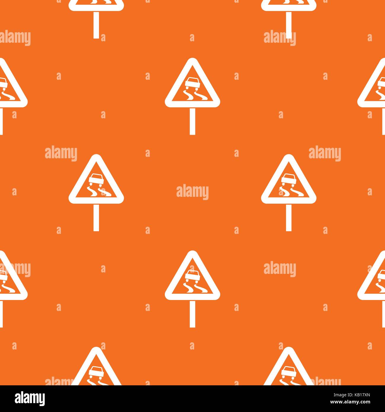 Slippery when wet road sign pattern seamless Stock Vector Image & Art ...