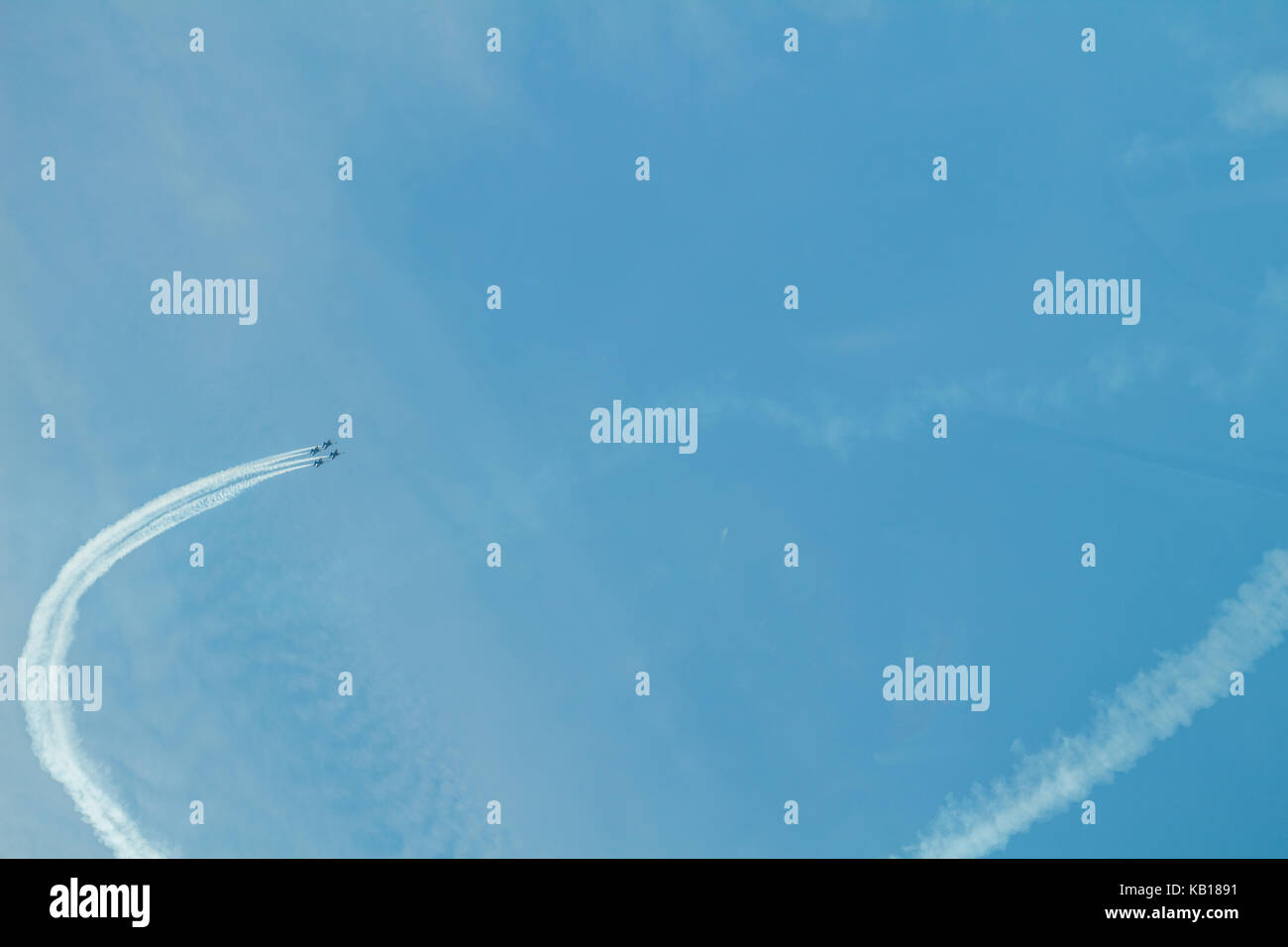 Summer day blue sky jet hi-res stock photography and images - Alamy