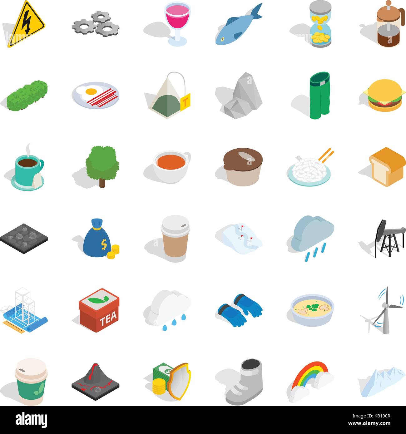 Mountain icons set, isometric style Stock Vector Image & Art - Alamy