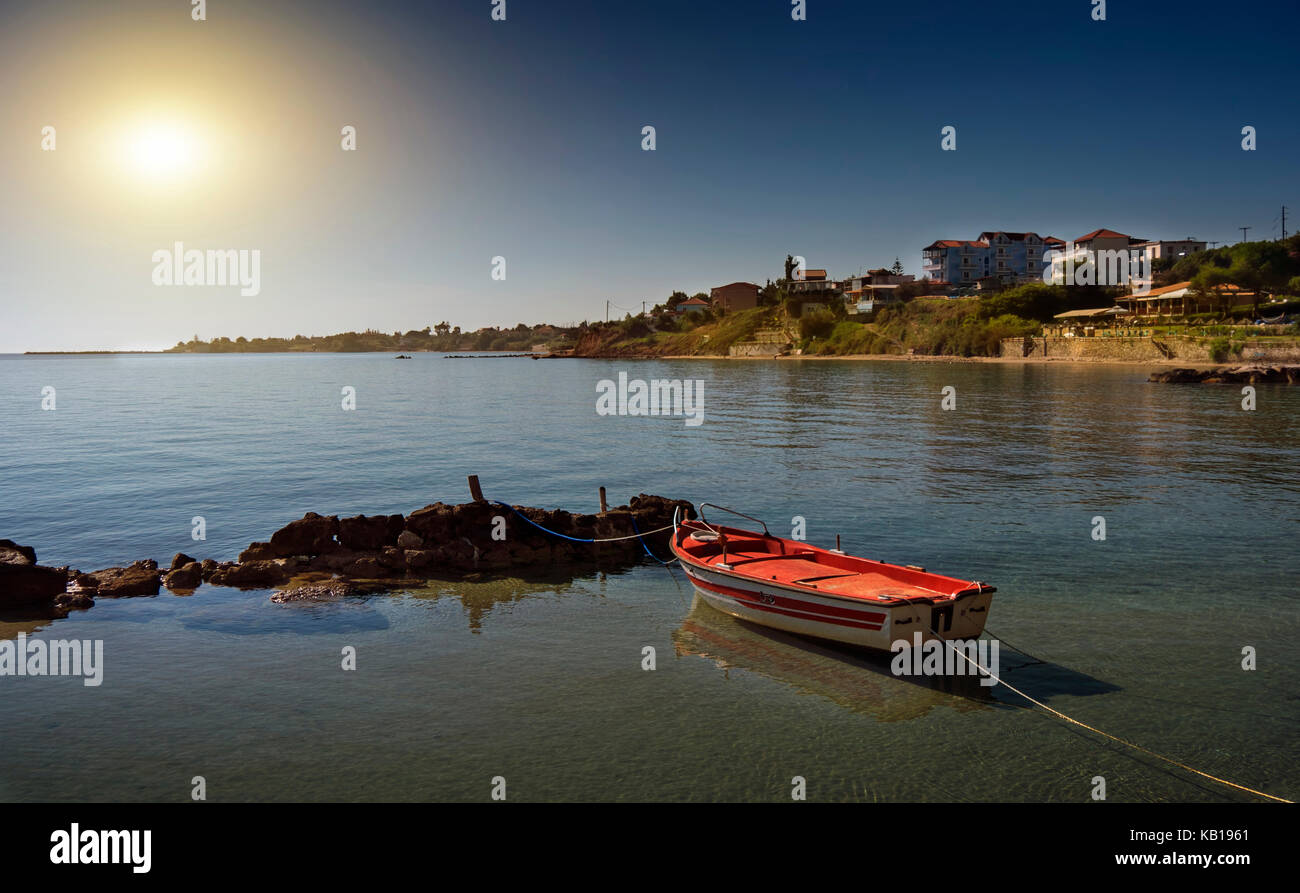 Greece. The island of Zakynthos, The wharf for schooners Stock Photo