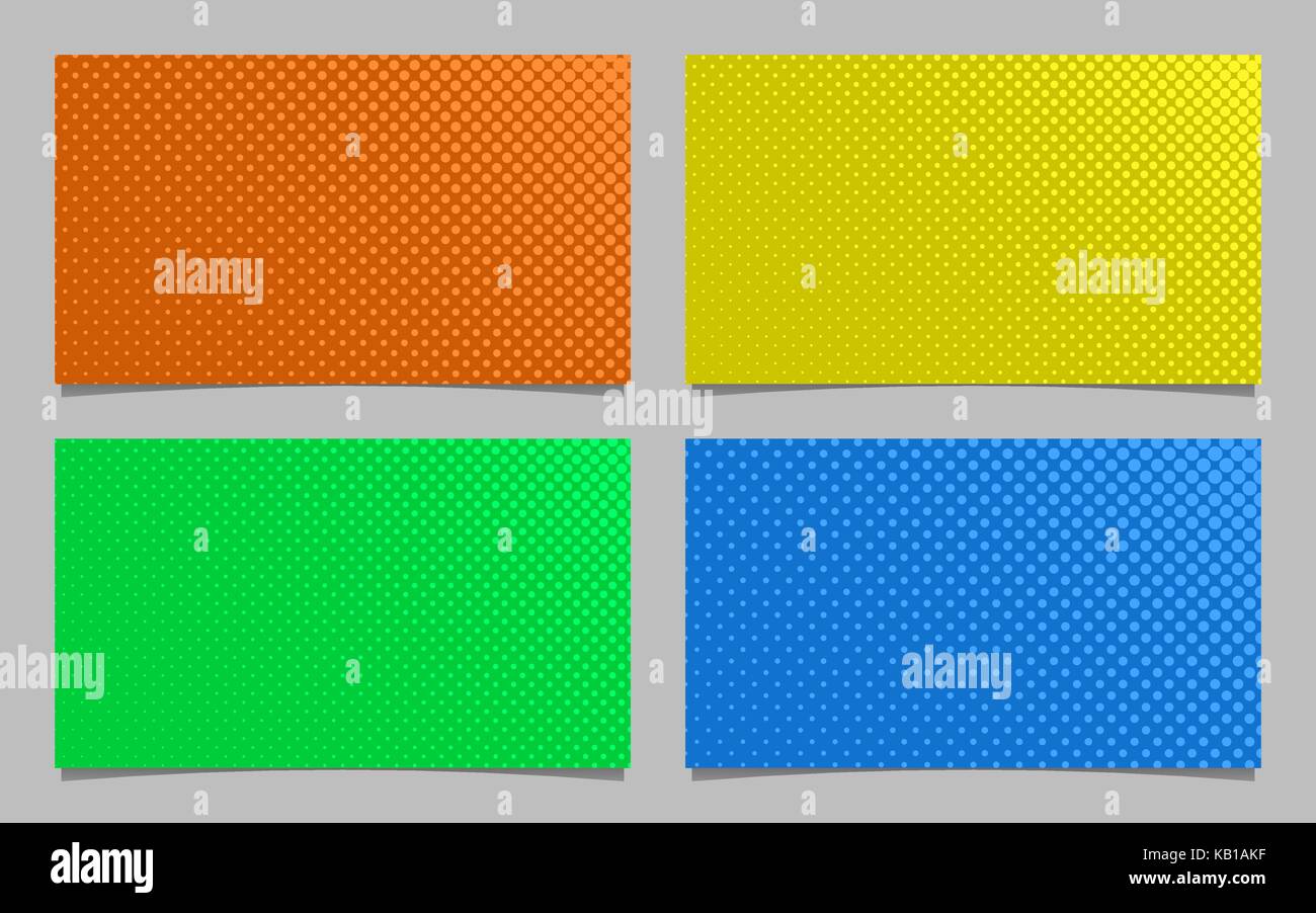 Abstract halftone dot pattern business card background design set ...