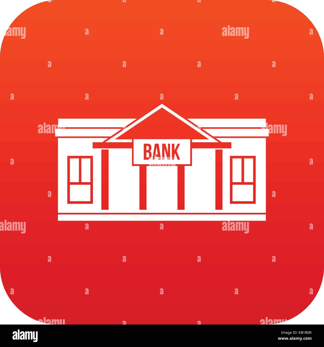Bank building icon digital red Stock Vector Image & Art - Alamy