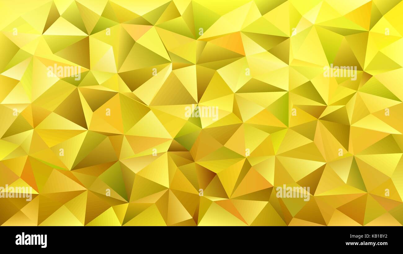 Yellow geometrical abstract triangle background - polygon vector illustration from colored triangles Stock Vector