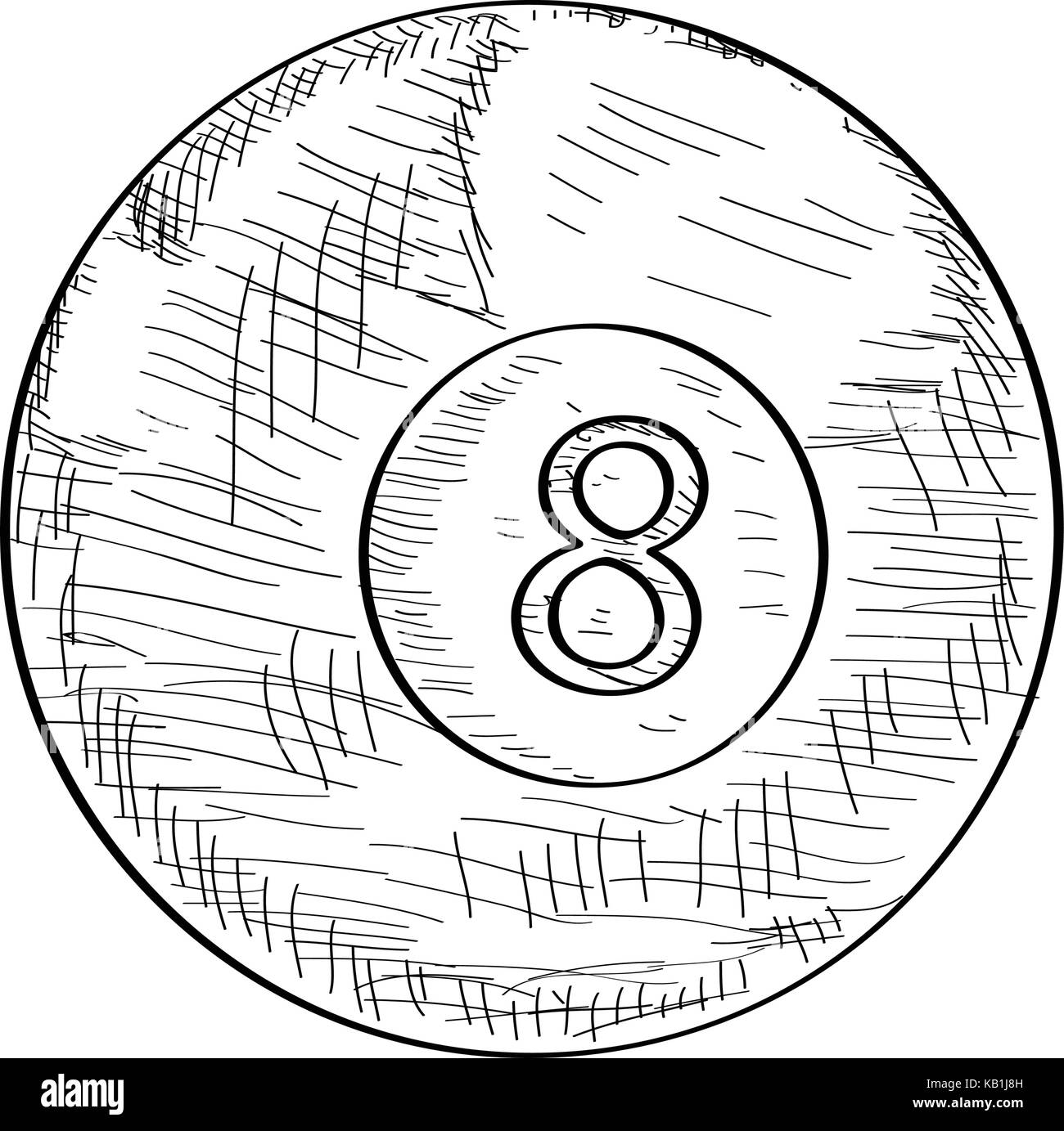 Sketch of a billiard ball Stock Vector Image & Art Alamy