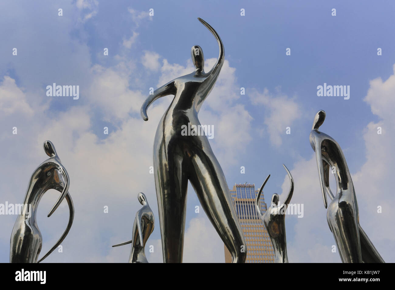 Sculptures on the street, Futian Becoming, Shenzhen, Stock Photo