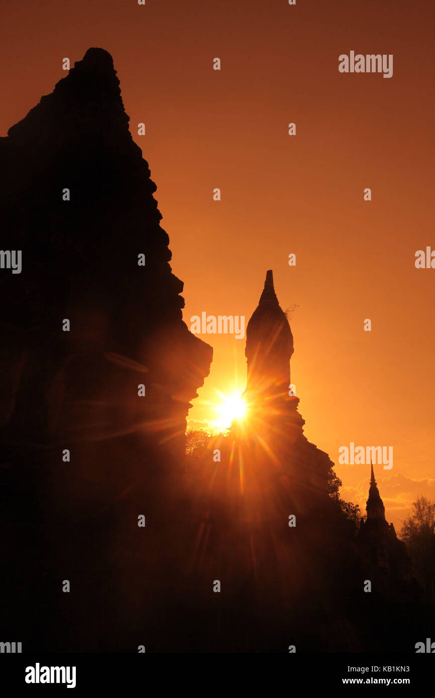 Asia, South-East Asia, Thailand, Sukhothai, historical park, temple, Wat, si Satchanalai Chalieng, historical park, temple complexs, Stock Photo