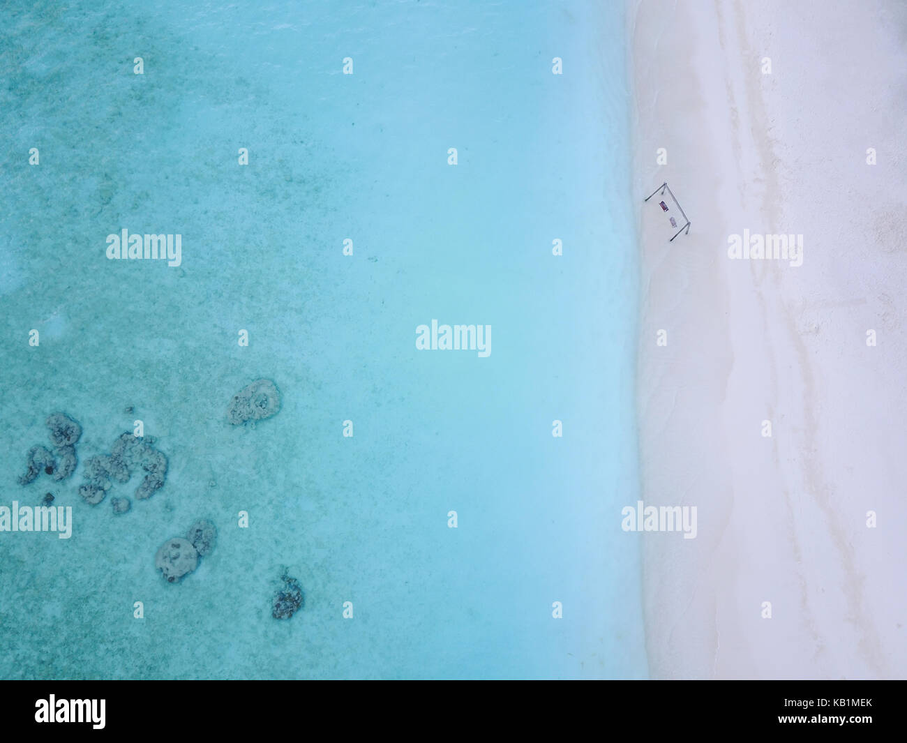 Aerial view of a tropical resort coral reef. Maldives Stock Photo - Alamy