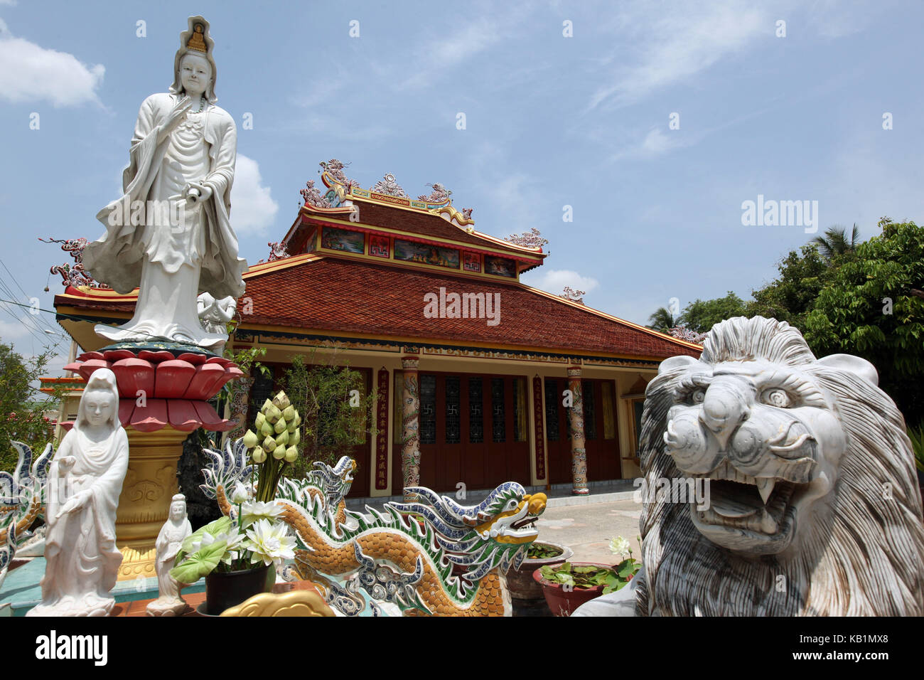 Asia, South-East Asia, Laos, Centrally Laos, Savannakhet, Chinese temple, temple, Stock Photo