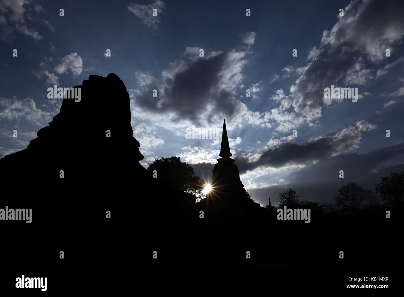 Asia, South-East Asia, Thailand, Sukhothai, historical park, temple, Wat, si Satchanalai Chalieng, historical park, temple complexs, Wat, Stock Photo