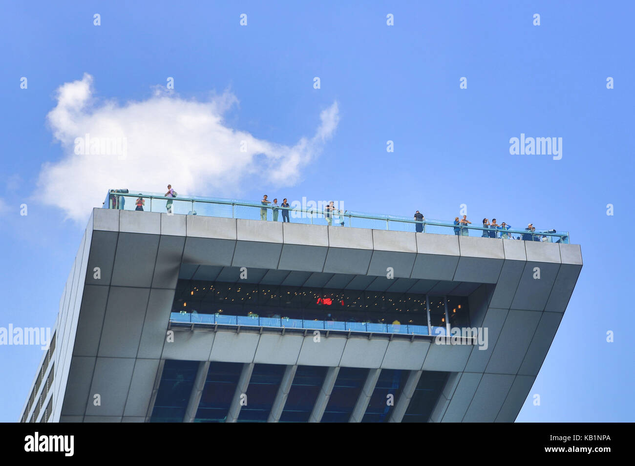 Tourists on the Peak Tower, Hong Kong, Stock Photo