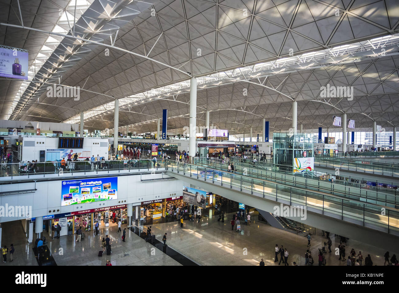 Airport terminal, Hong Kong, Stock Photo