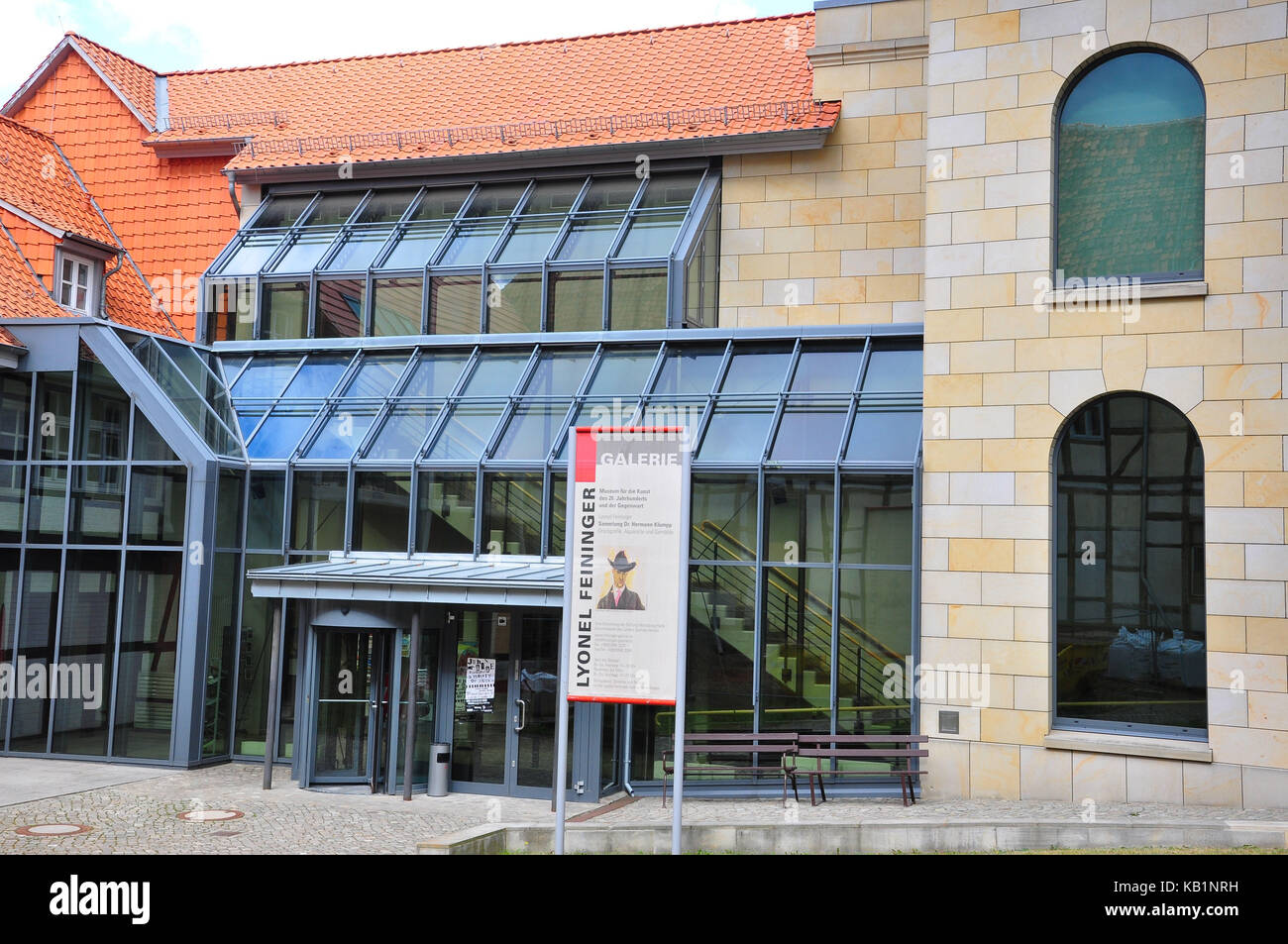 Germany, Saxony-Anhalt, Quedlinburg, finch focus, Lyonel Feininger gallery, Stock Photo