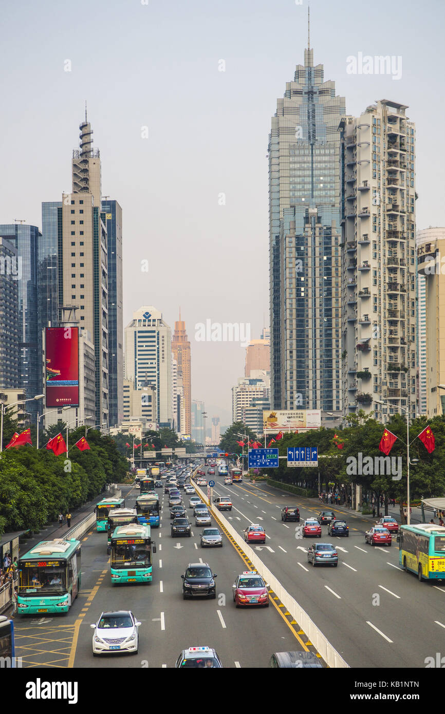 Town traffic in Shenzhen, Stock Photo