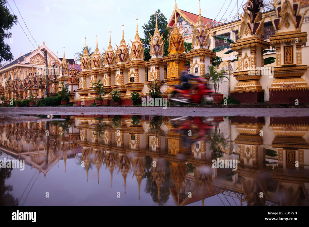 Asia, South-East Asia, Laos, Centrally Laos, Savannakhet, Mekong, temple, Stock Photo