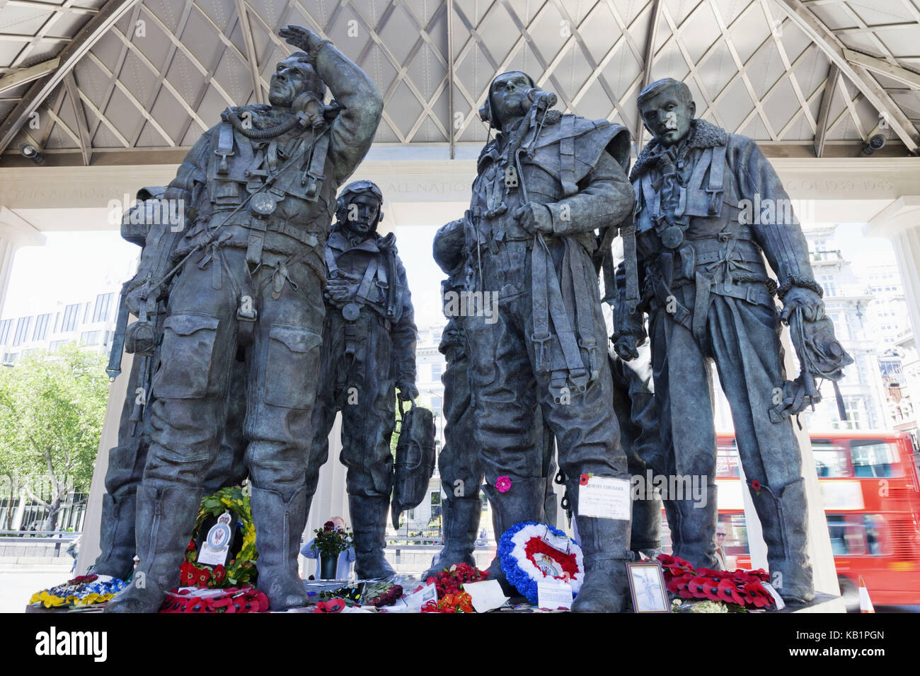 England, London, Green park, powerful striker Command Memorial, Stock Photo