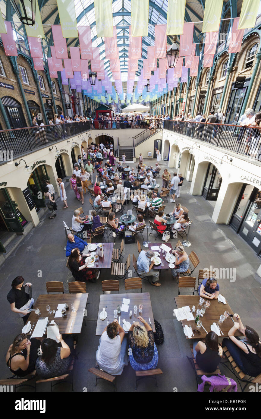 England, London, Covent guards Market, restaurant, guests, Stock Photo