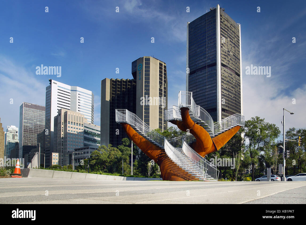 Entrance to downtown Montreal via Robert-Bourassa boulevard Stock Photo - Alamy