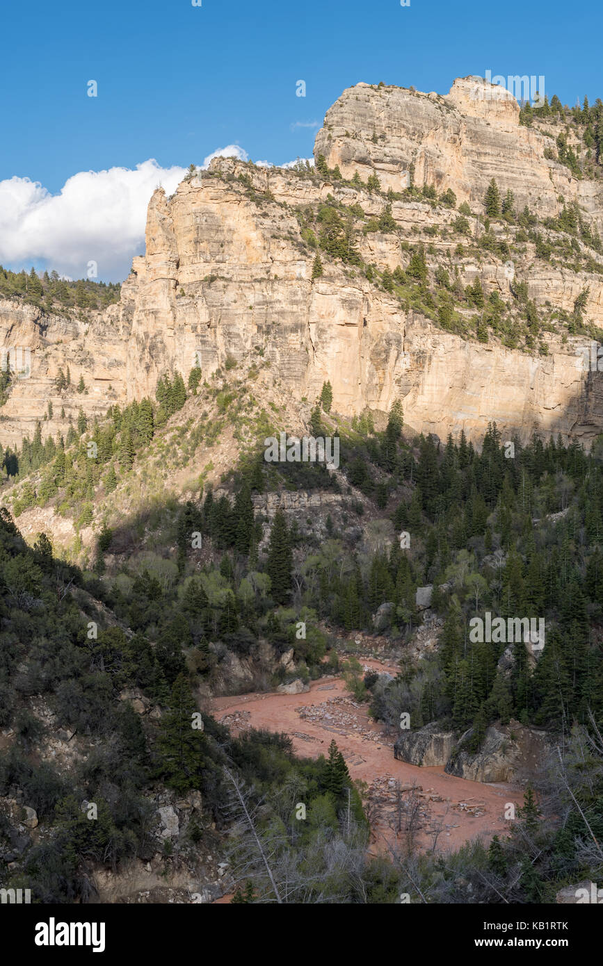 Coal Creek running silty in Cedar Canyon, Utah Stock Photo Alamy