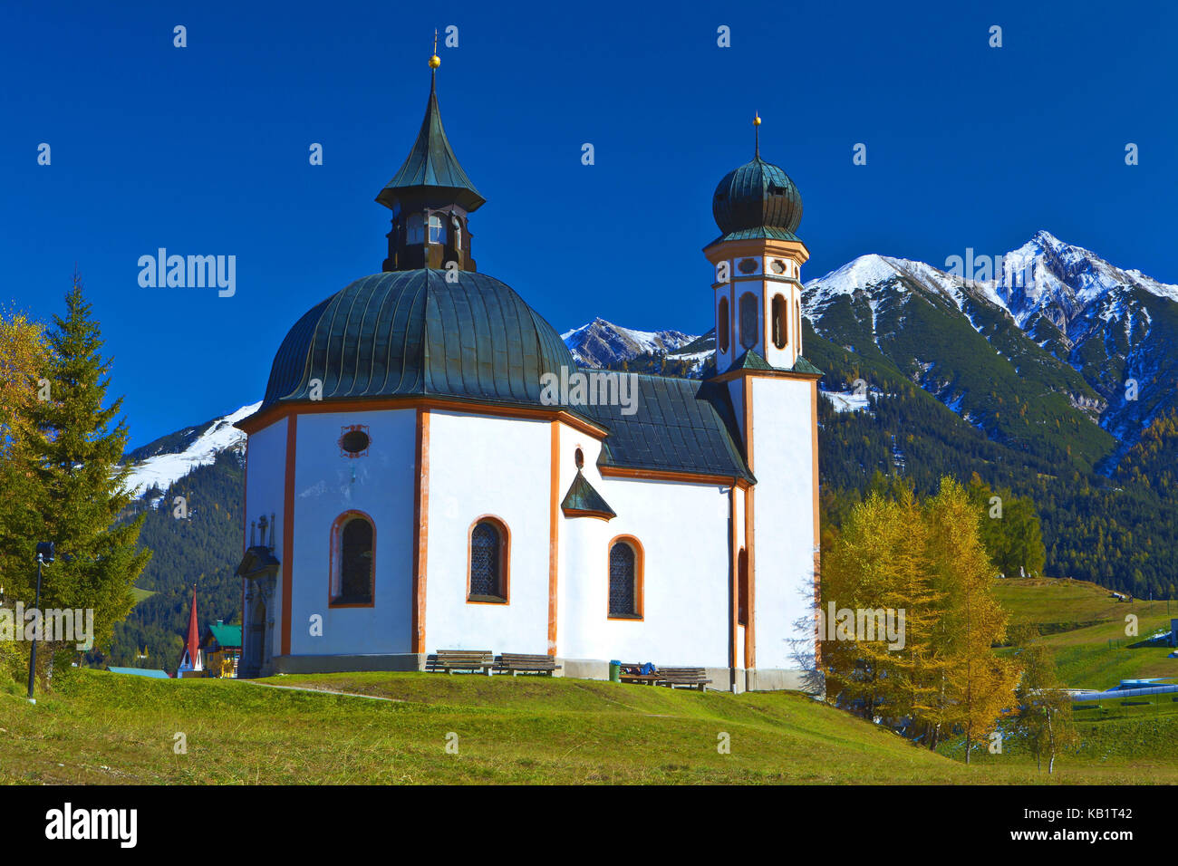 Austria, Tyrol, Seefeld, Seekirchl, Stock Photo