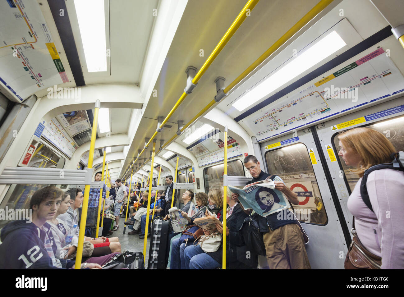 England, London, Underground, Passengers Stock Photo - Alamy