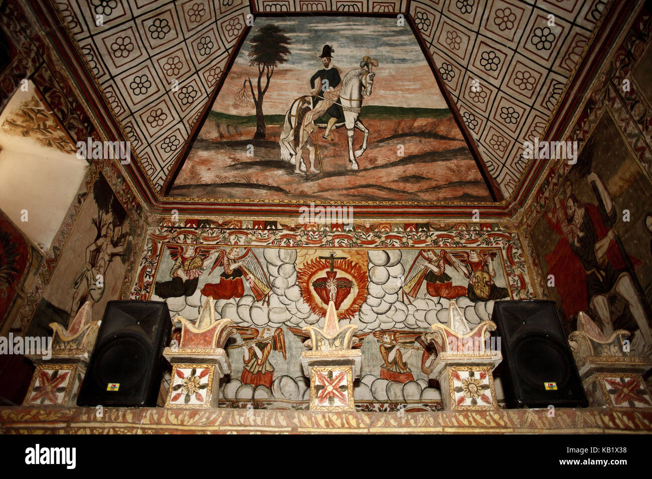 Bolivia, Curahuara de Carangas, Sistine chapel of the Altiplano, Stock Photo