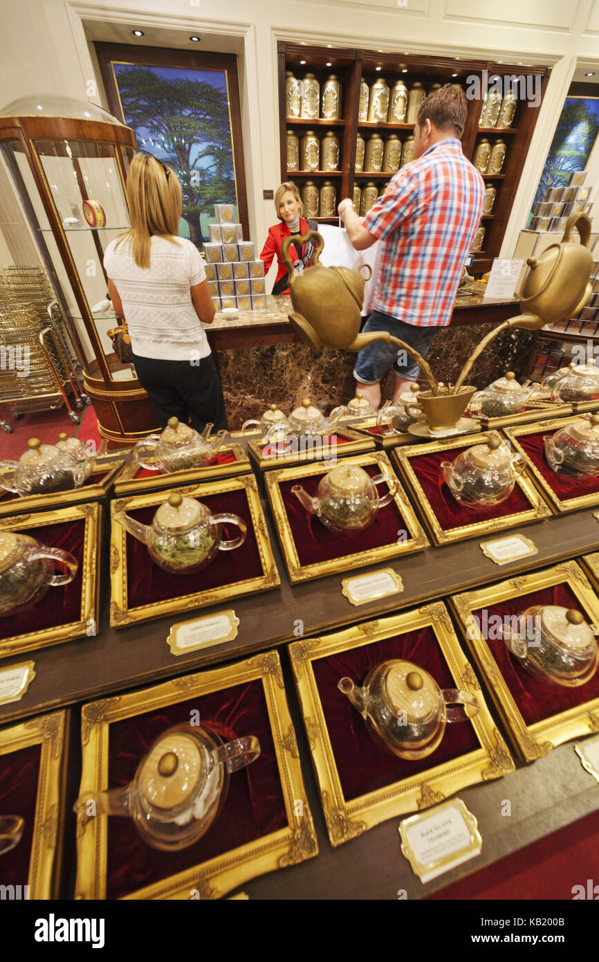 England, London, Piccadilly, department store Fortnum and Mason, tea sales, Stock Photo