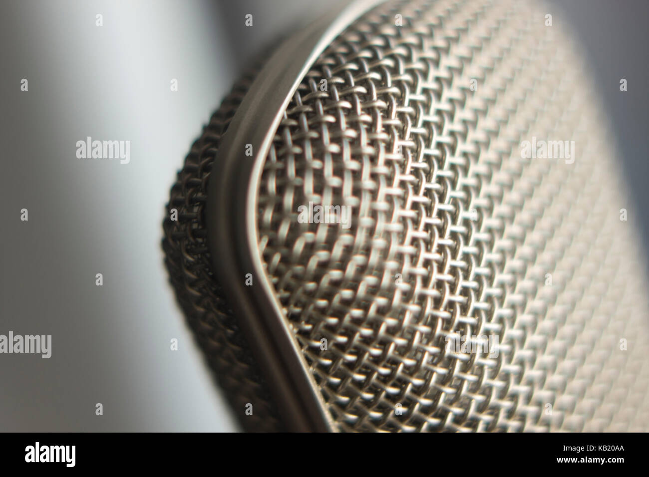 Large diaphragm condenser studio recording voice microphone to record professional voiceovers