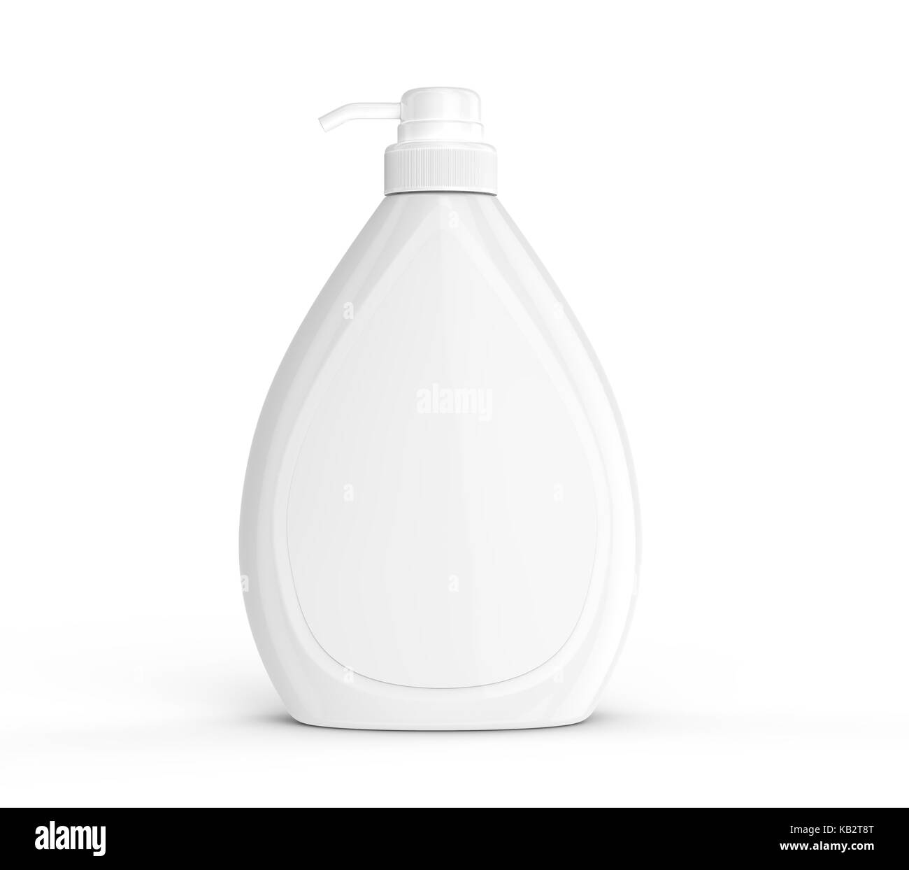 Body wash or liquid soap bottle, blank dispenser mockup with white