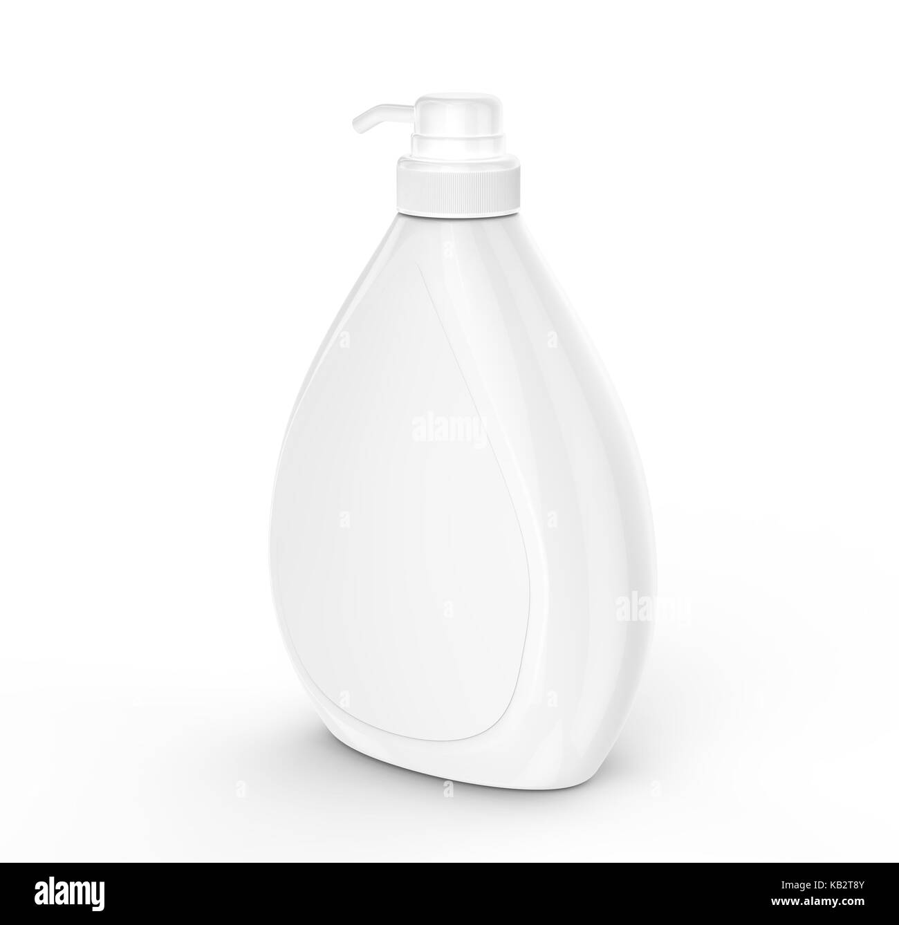 Body wash or liquid soap bottle, blank dispenser mockup with white