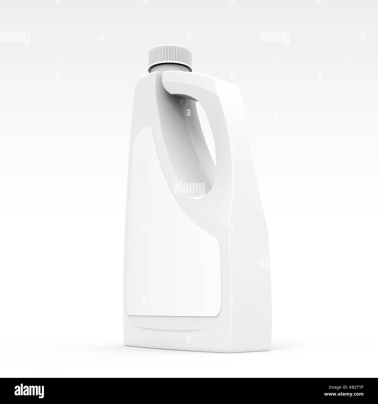 Blank detergent bottle mockup, drain cleaner plastic bottle with label