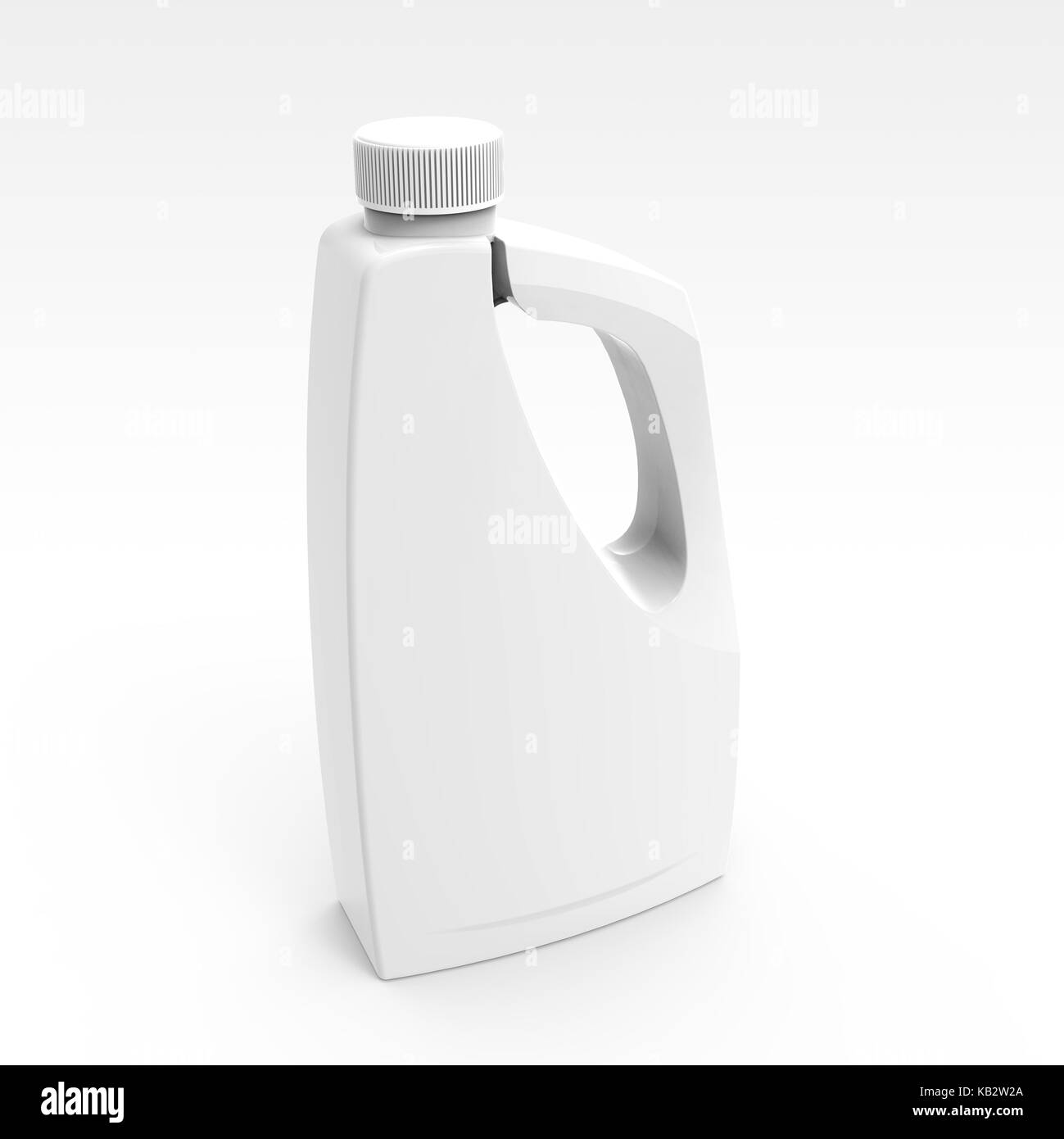 Blank detergent bottle mockup, drain cleaner plastic bottle isolated on