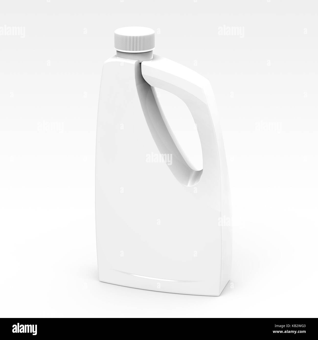 Blank detergent bottle mockup, drain cleaner plastic bottle isolated on