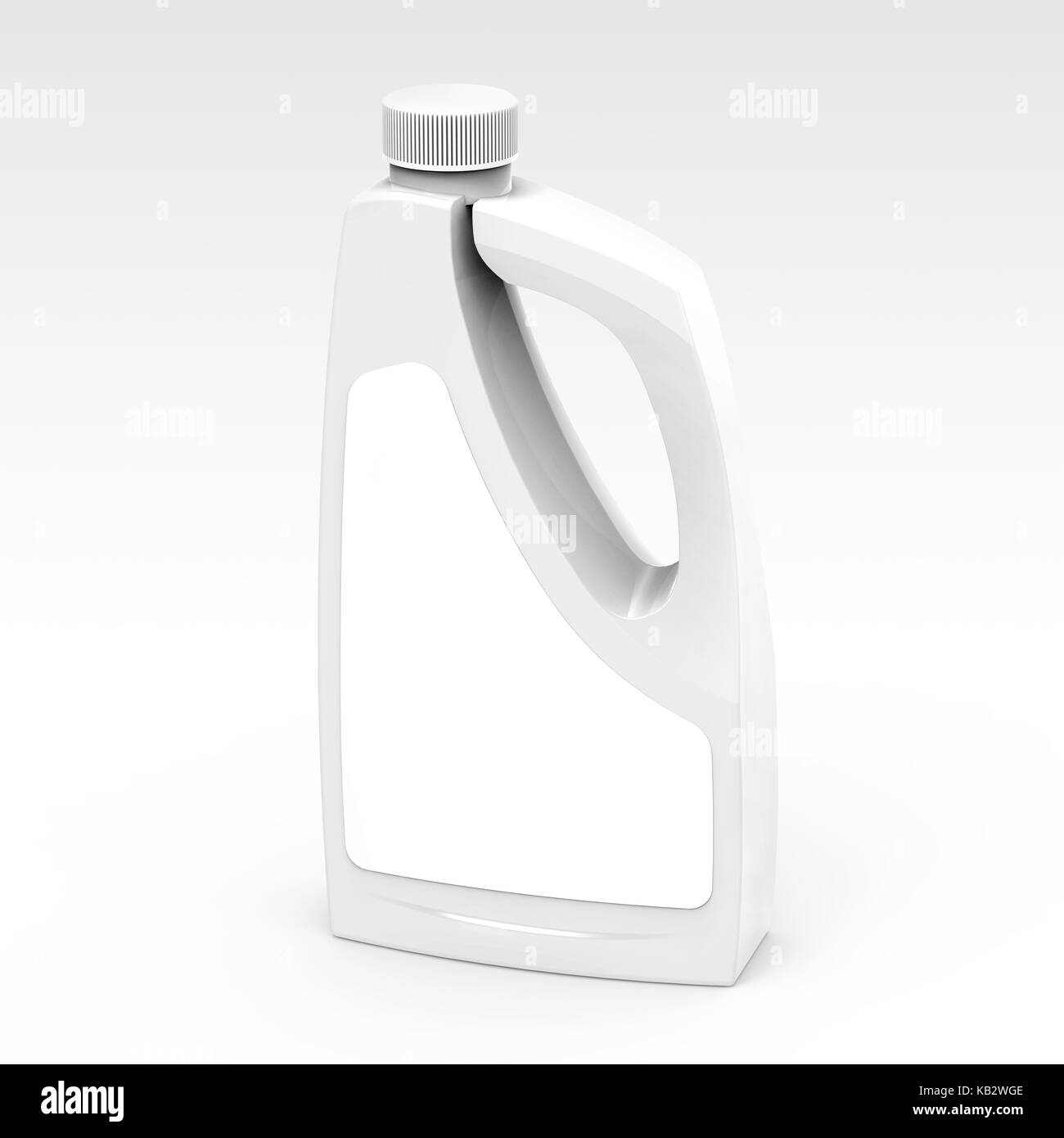 Blank detergent bottle mockup, drain cleaner plastic bottle with label