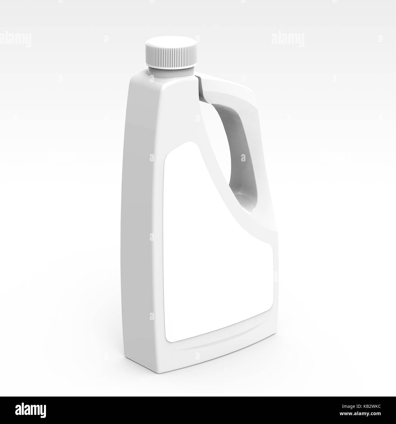Blank detergent bottle mockup, drain cleaner plastic bottle with label