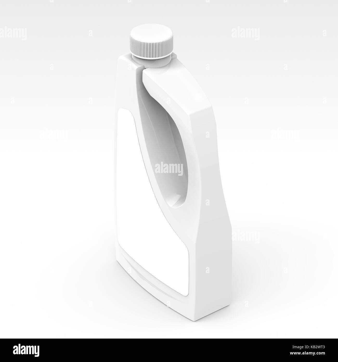 Blank detergent bottle mockup, drain cleaner plastic bottle with label