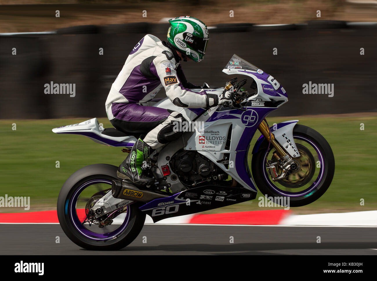 Riders From British superbike championship at Oulton Park, England, UK Stock Photo