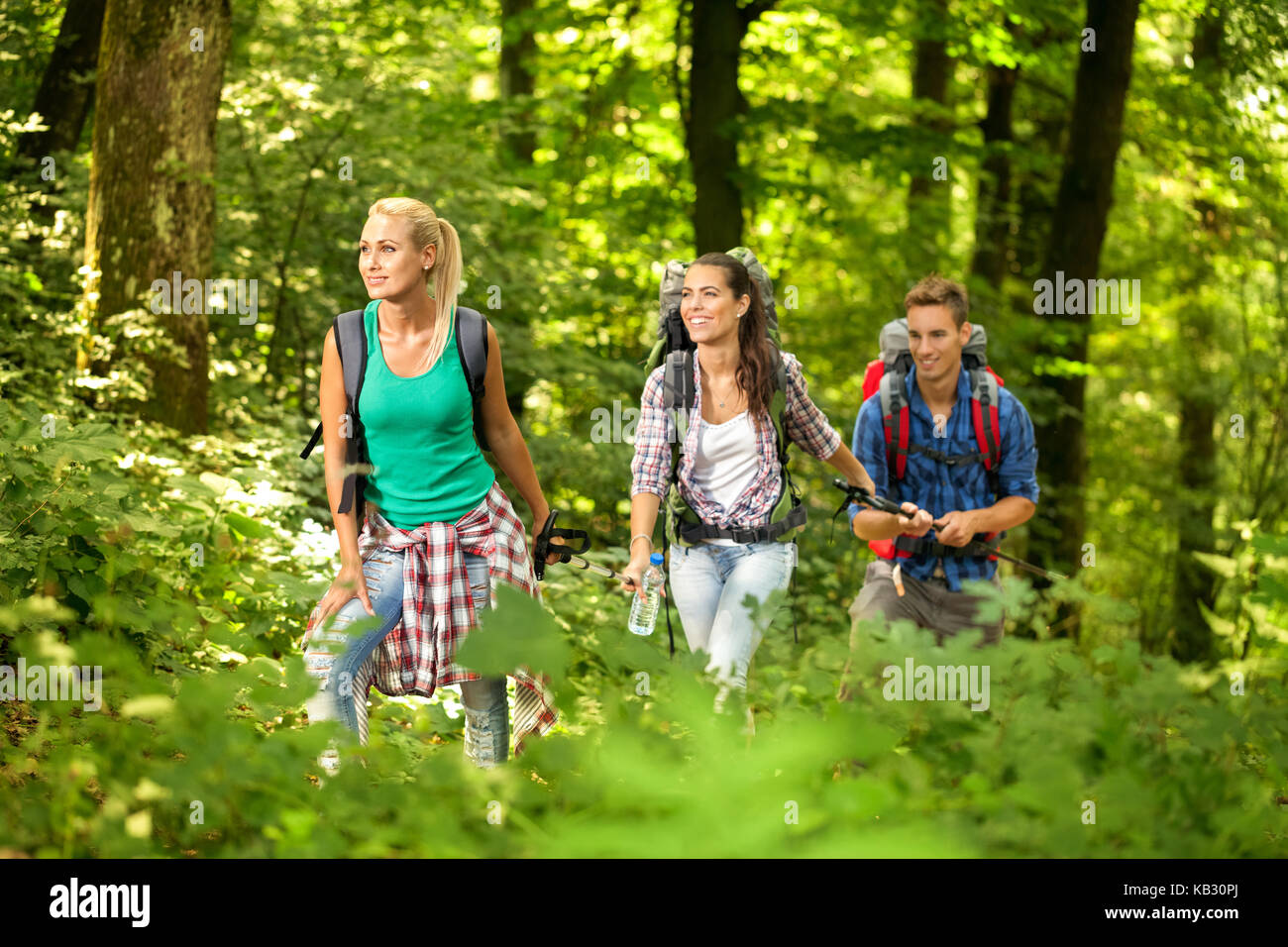 Man hiking forest teenager hi-res stock photography and images - Alamy