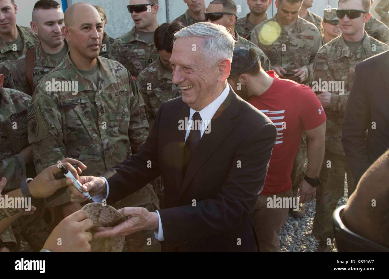 Secretary of Defense James Mattis Afghanistan Visit Stock Photo