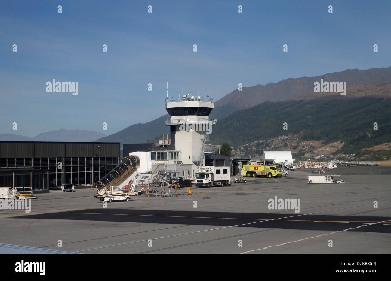 Queenstown Airport in New Zealand Stock Photo - Alamy