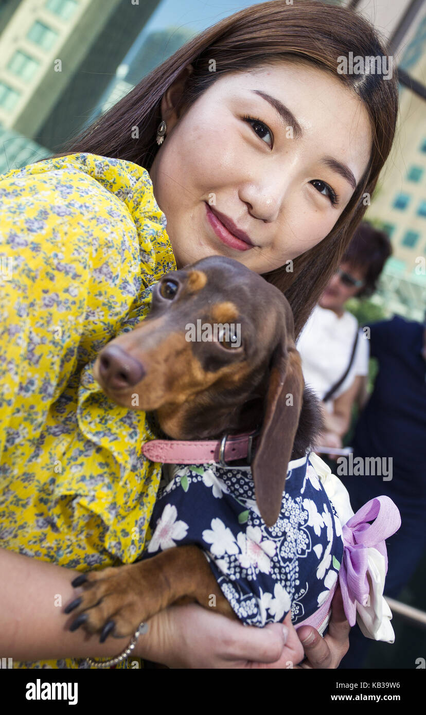 Annual dachshund fancy dress costume contest Melbourne Australia Stock