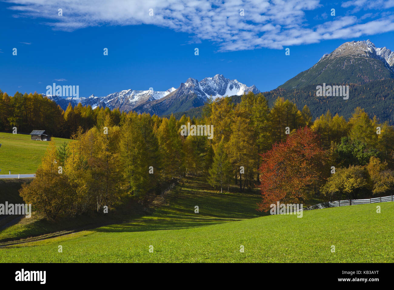 Austria, Tyrol, Mieminger plateau, Obsteig, Holzleiten, Stock Photo