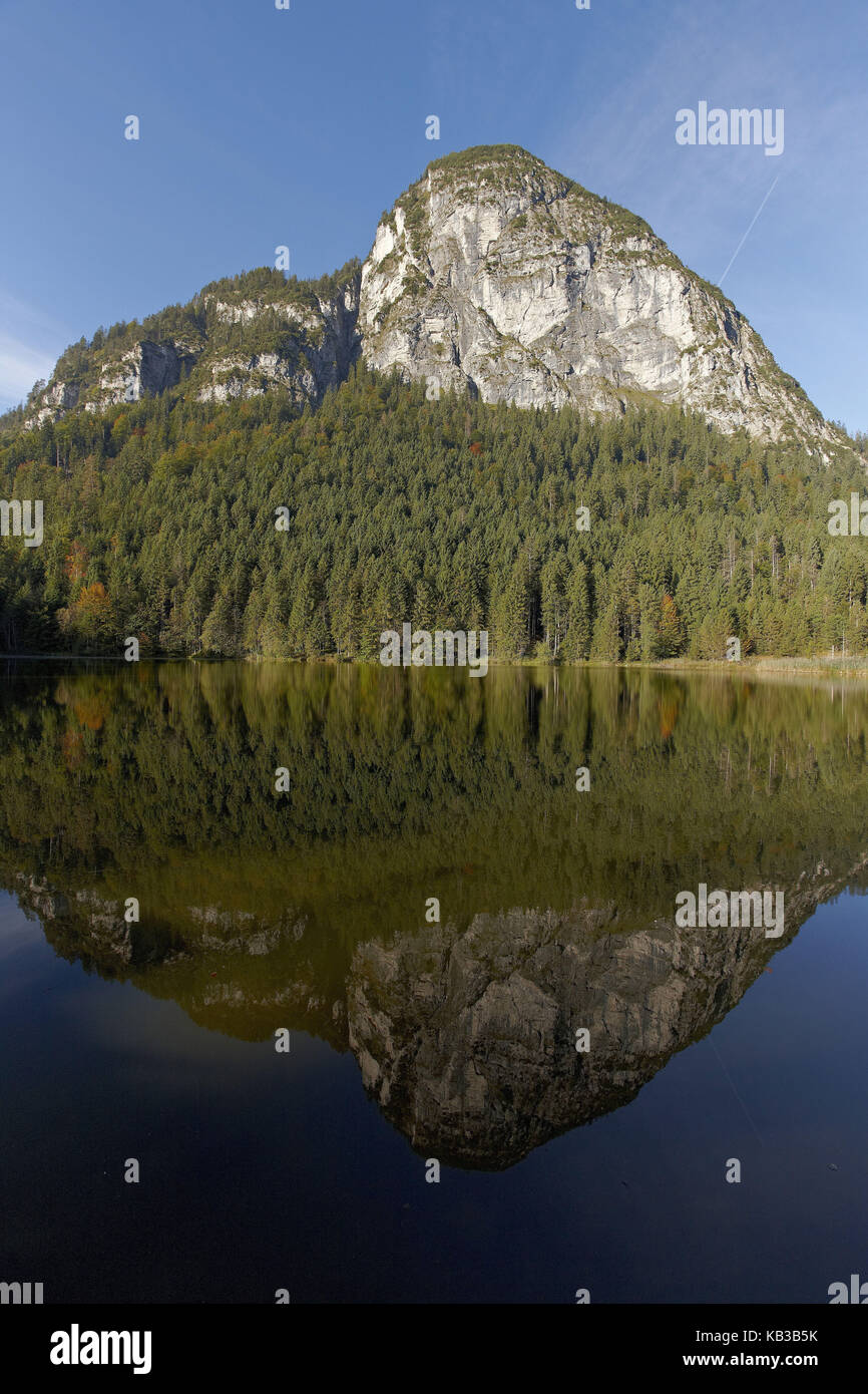 Germany, Bavaria, Werdenfelser Land (region), Garmisch-Partenkirchen, orderly's lake, mountain, king's state, mirroring, summer, Stock Photo