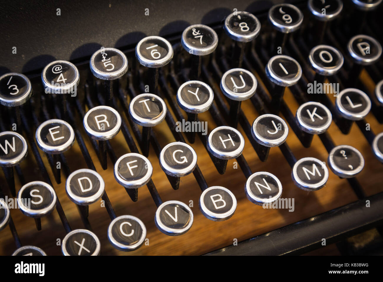 A typewriter keyboard Stock Photo