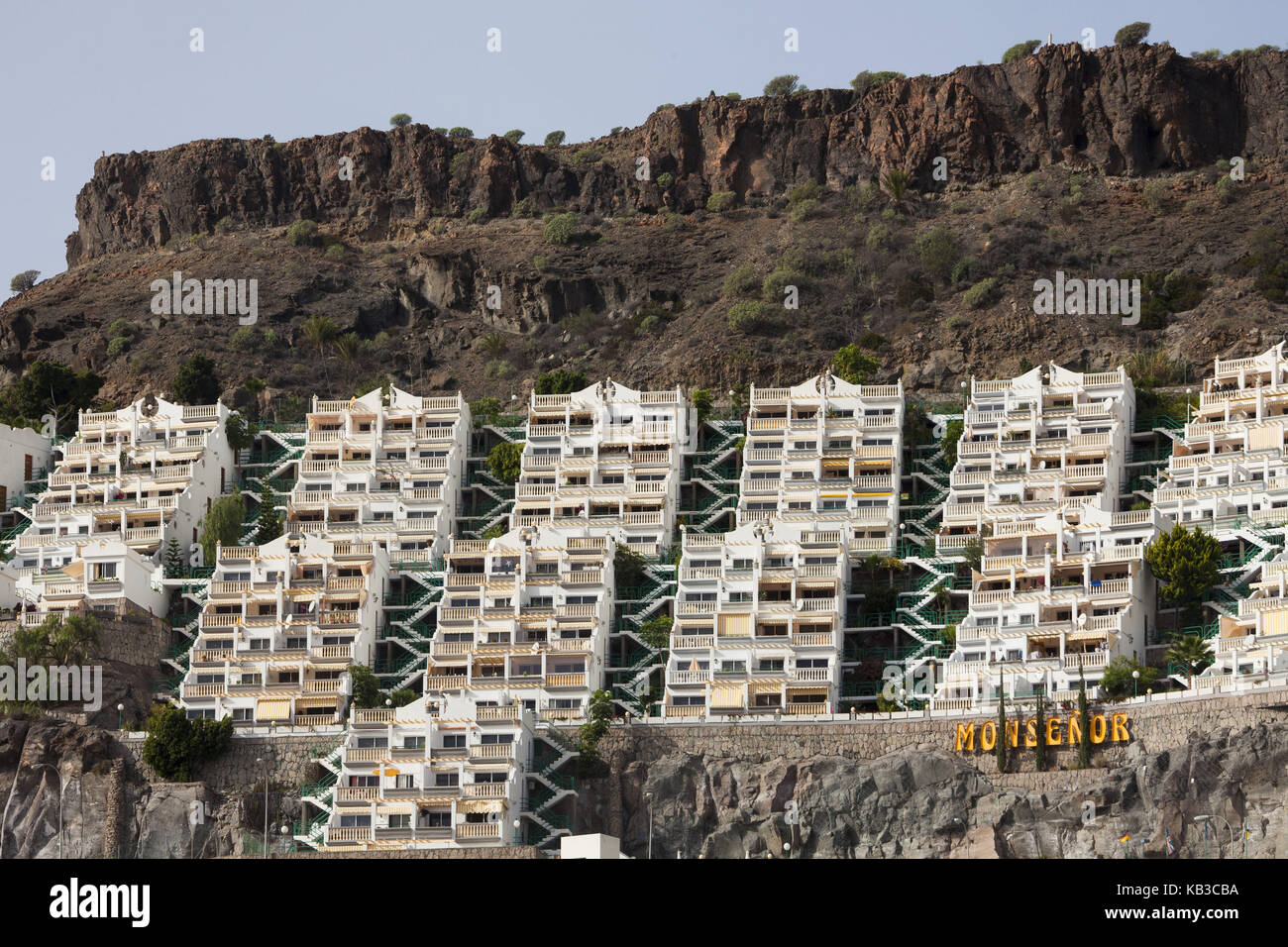 Spain, Canary islands, Gran Canaria, Puerto Rico, bars architecture