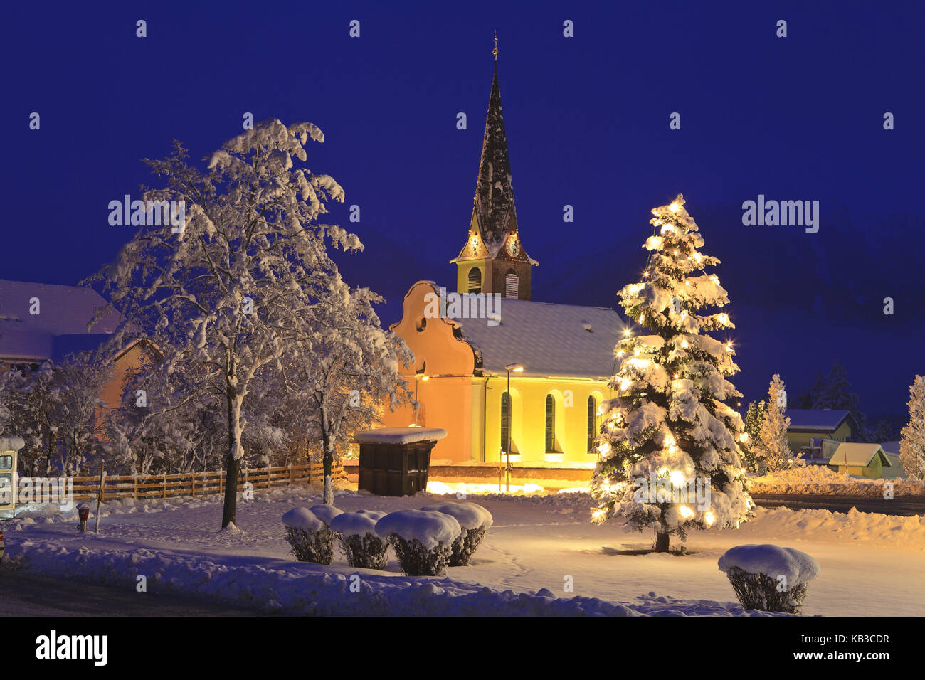 Austria, Tyrol, Obsteig, Christmas mood, Stock Photo