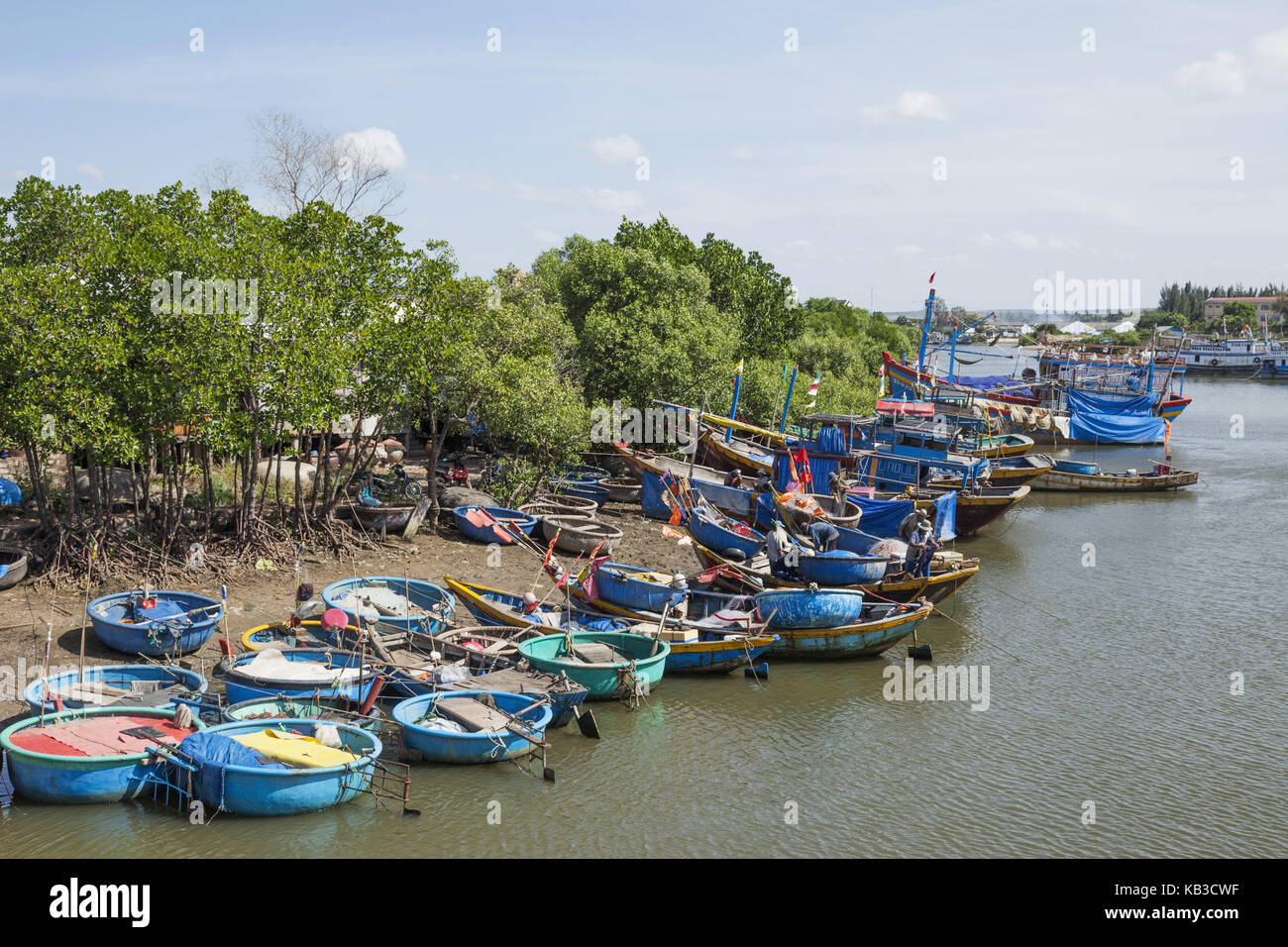 Vietnam, Mui Ne, fishing harbour in Phan Thiet, Stock Photo