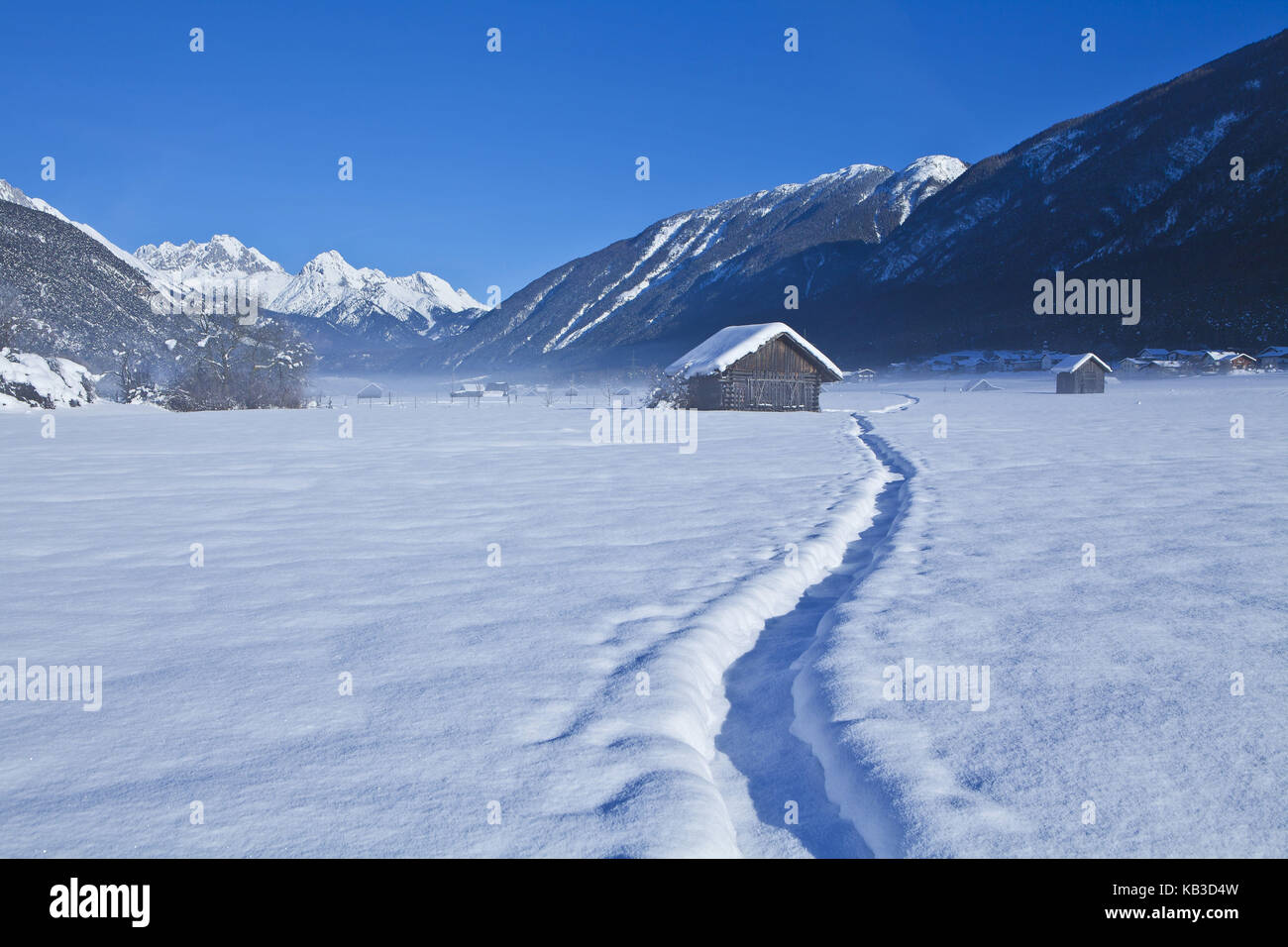 Austria, Tyrol, Gurgltal near Tarrenz, winter, Stock Photo