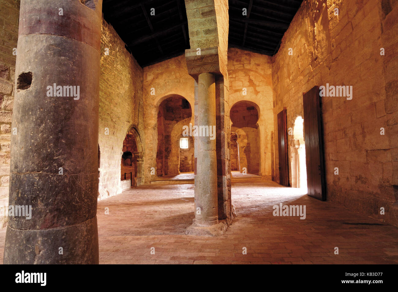 Spain, La Rioja, Mozarabische Halle of the monastery of Suso in San Millan de la Cogolla, Stock Photo